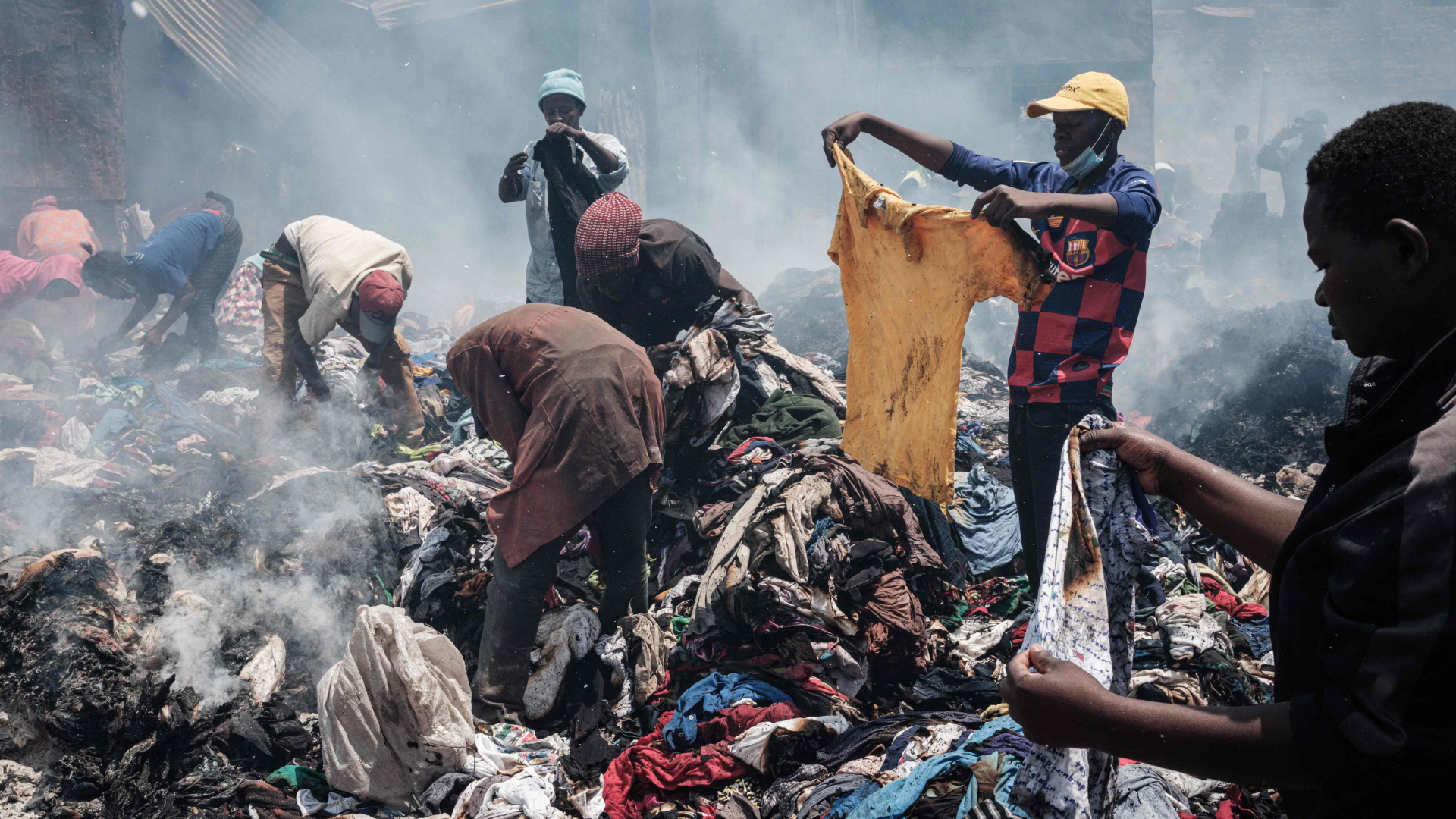 Feuer auf einem Second-Hand-Kleidermarkt in Kenias Hauptstadt Nairobi | AFP