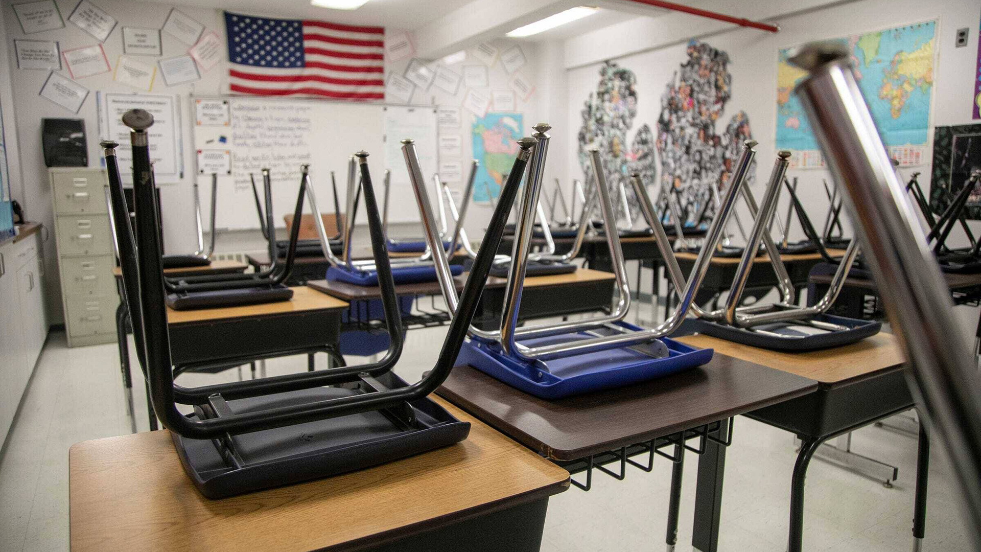 Ein leeres Klassenzimmer in den USA | imago images/ZUMA Wire