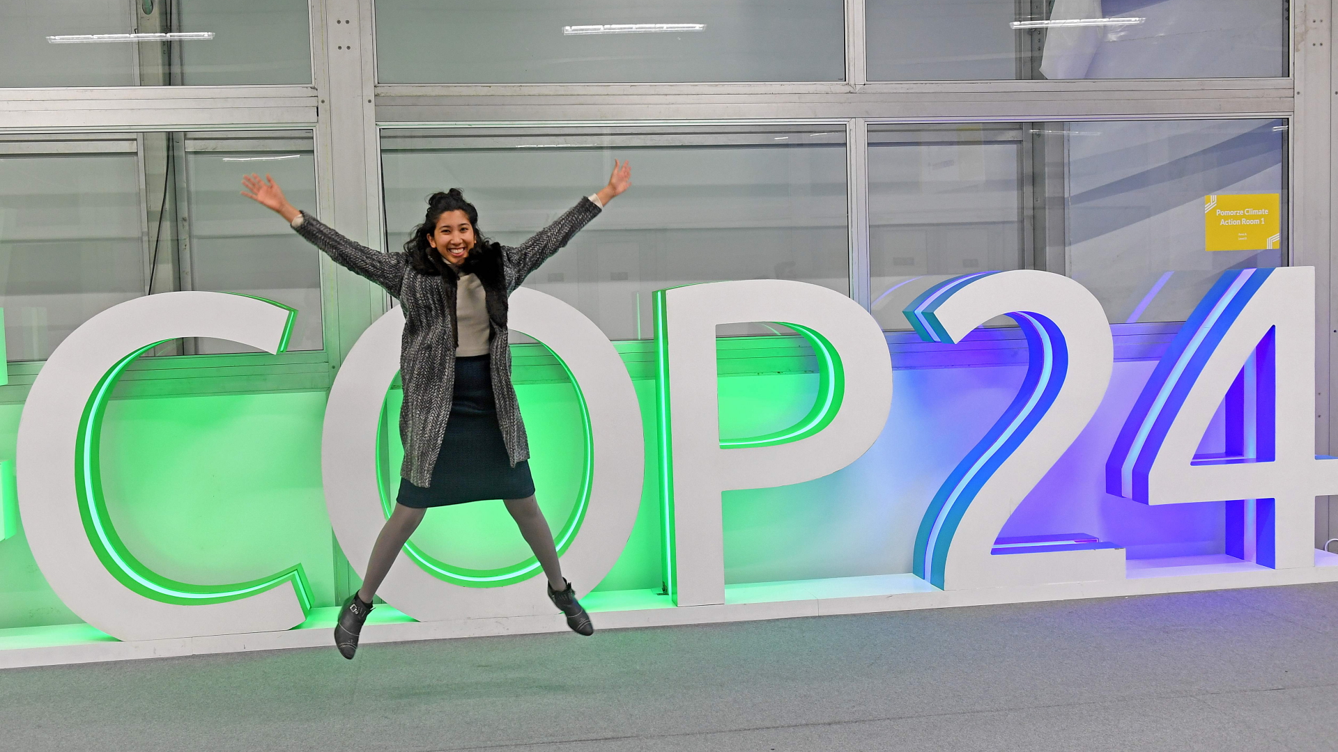 Eine Teilnehmerin des UN-Klimagipfels in Kattowitz | AFP