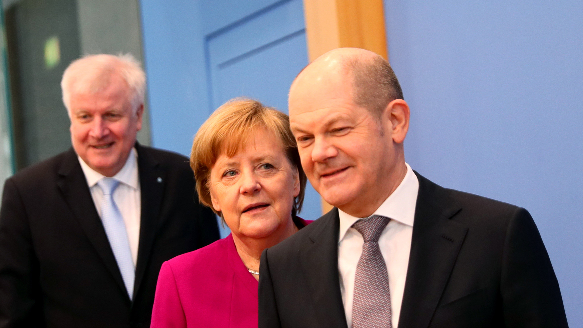 Horst Seehofer, Angela Merkel und Olaf Scholz | dpa