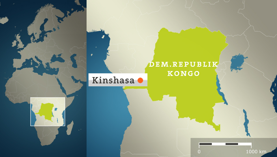 Karte: Demokratische Republik Kongo