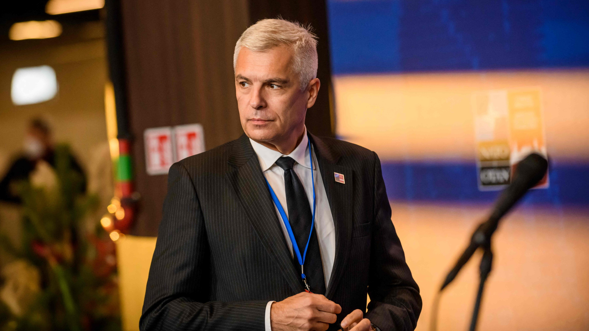 Der slowakische Außenminister Korcok bei einem Treffen in Riga (Lettland) im November 2021 | AFP