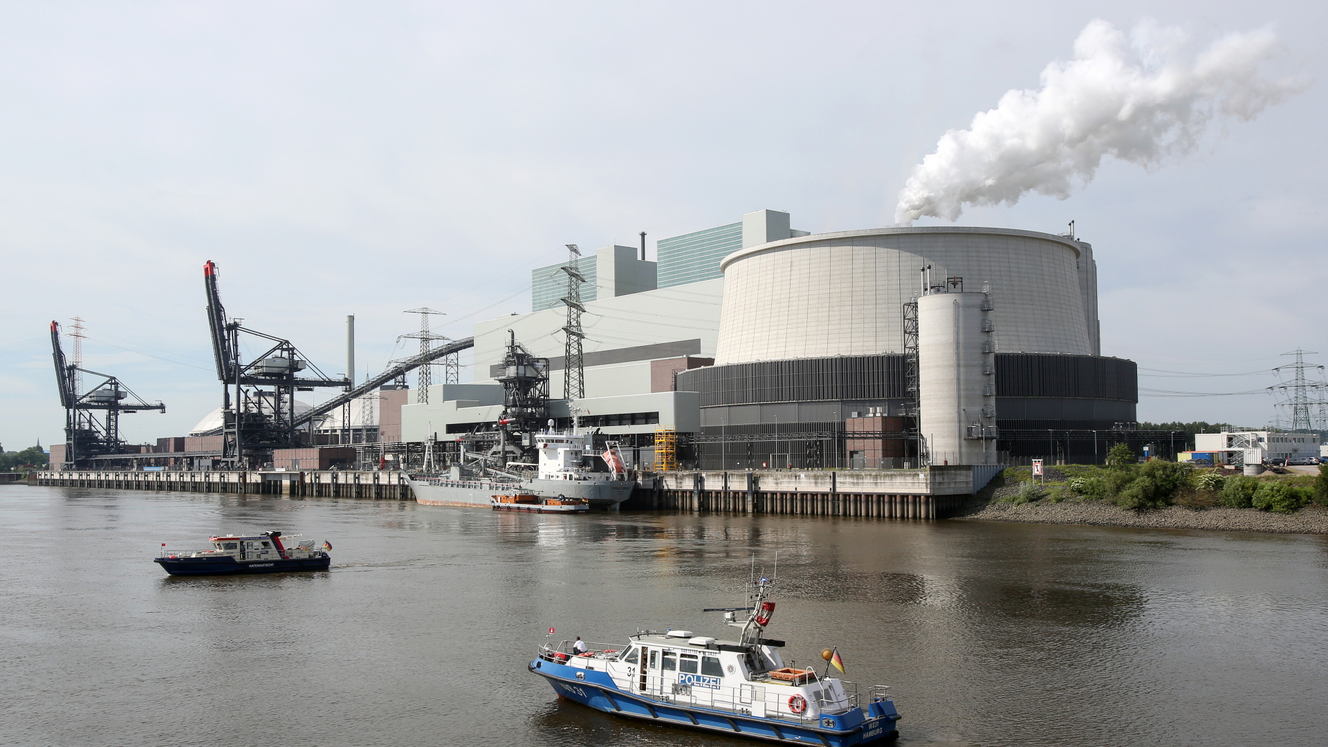 Das Kohlekraftwerk in Hamburg-Moorburg 