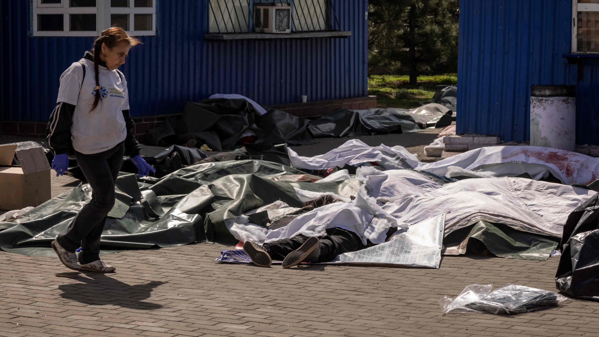 Leichen am Bahnhof von Kramatorsk | AFP