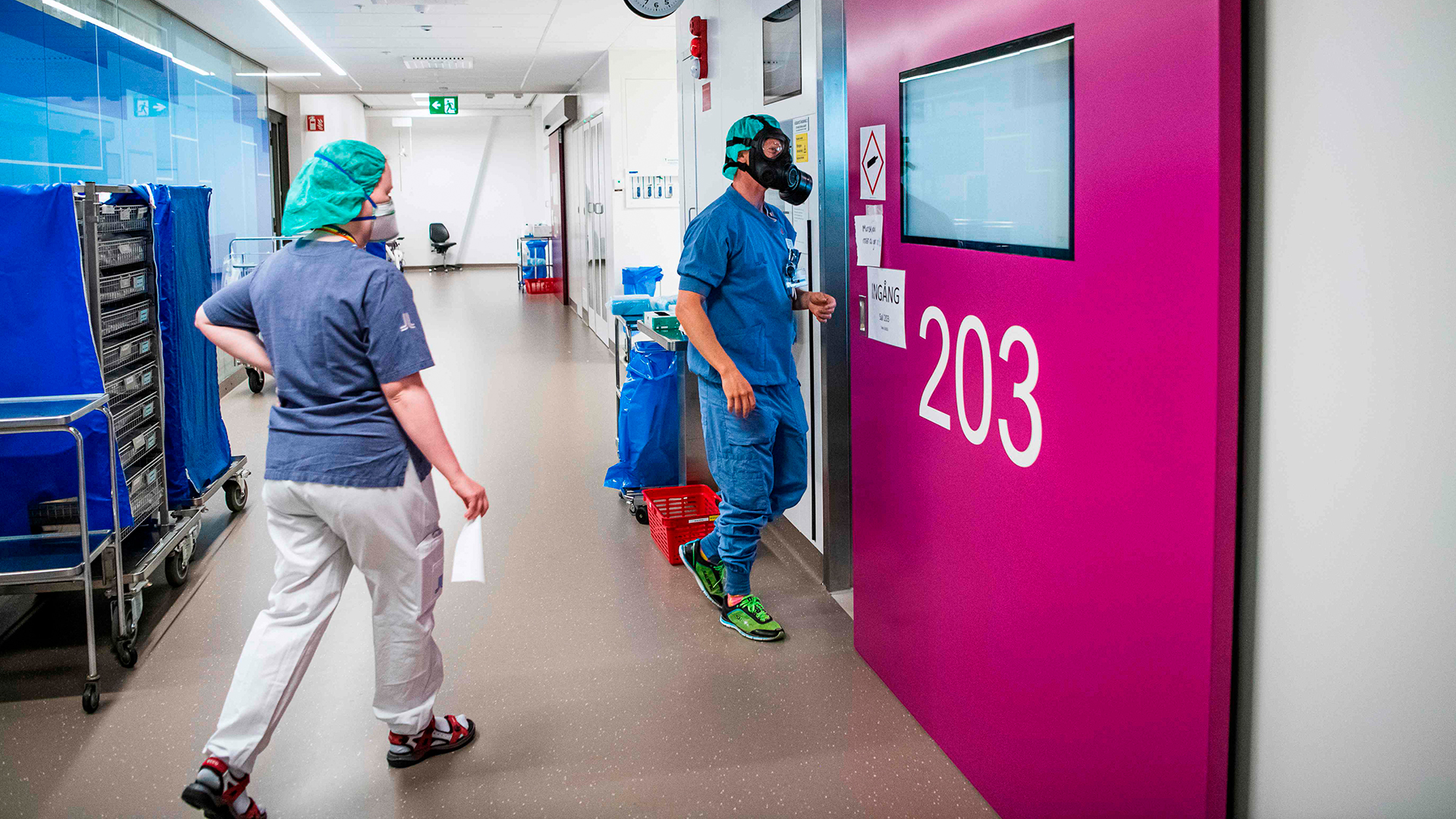 Medizinisches Personal in einem Krankenhaus in Stockholm | AFP