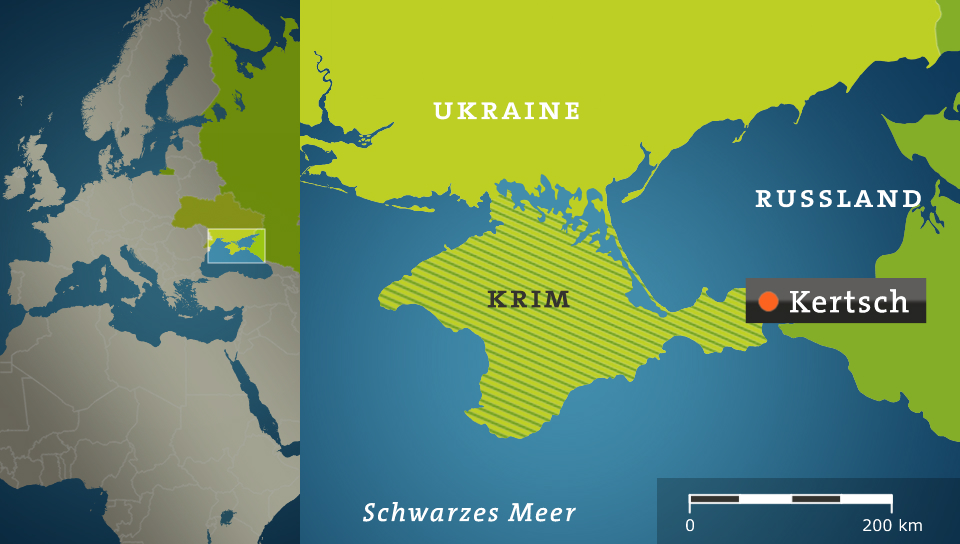 Karte Ukraine Russland Krim Kertsch