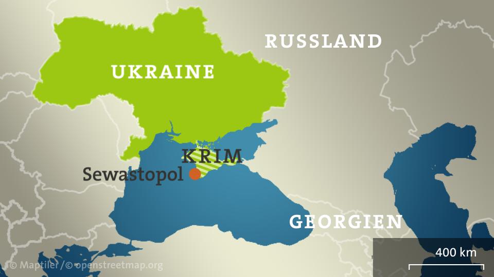 Ukraine, die Krim mit Sewastopol