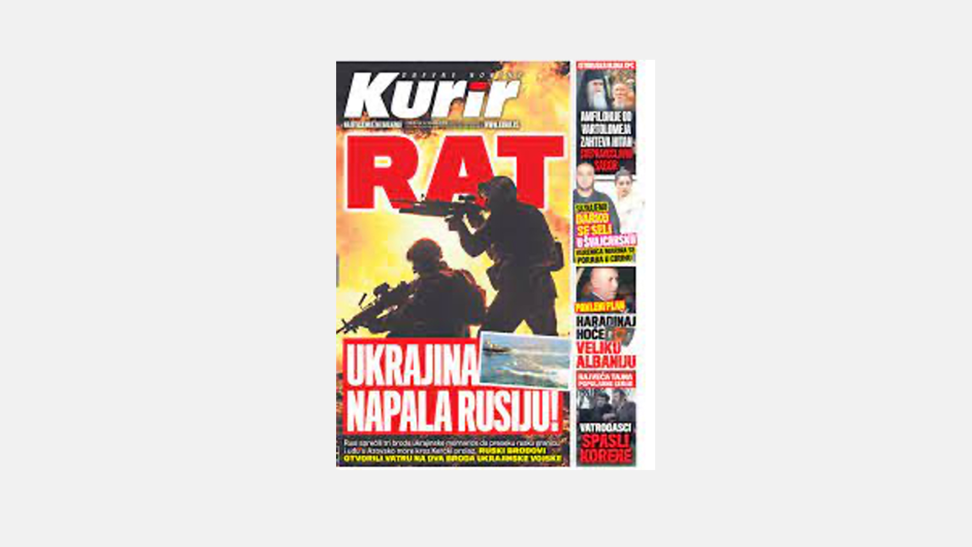 Das Cover der Zeitschrift Kurir | Kurir