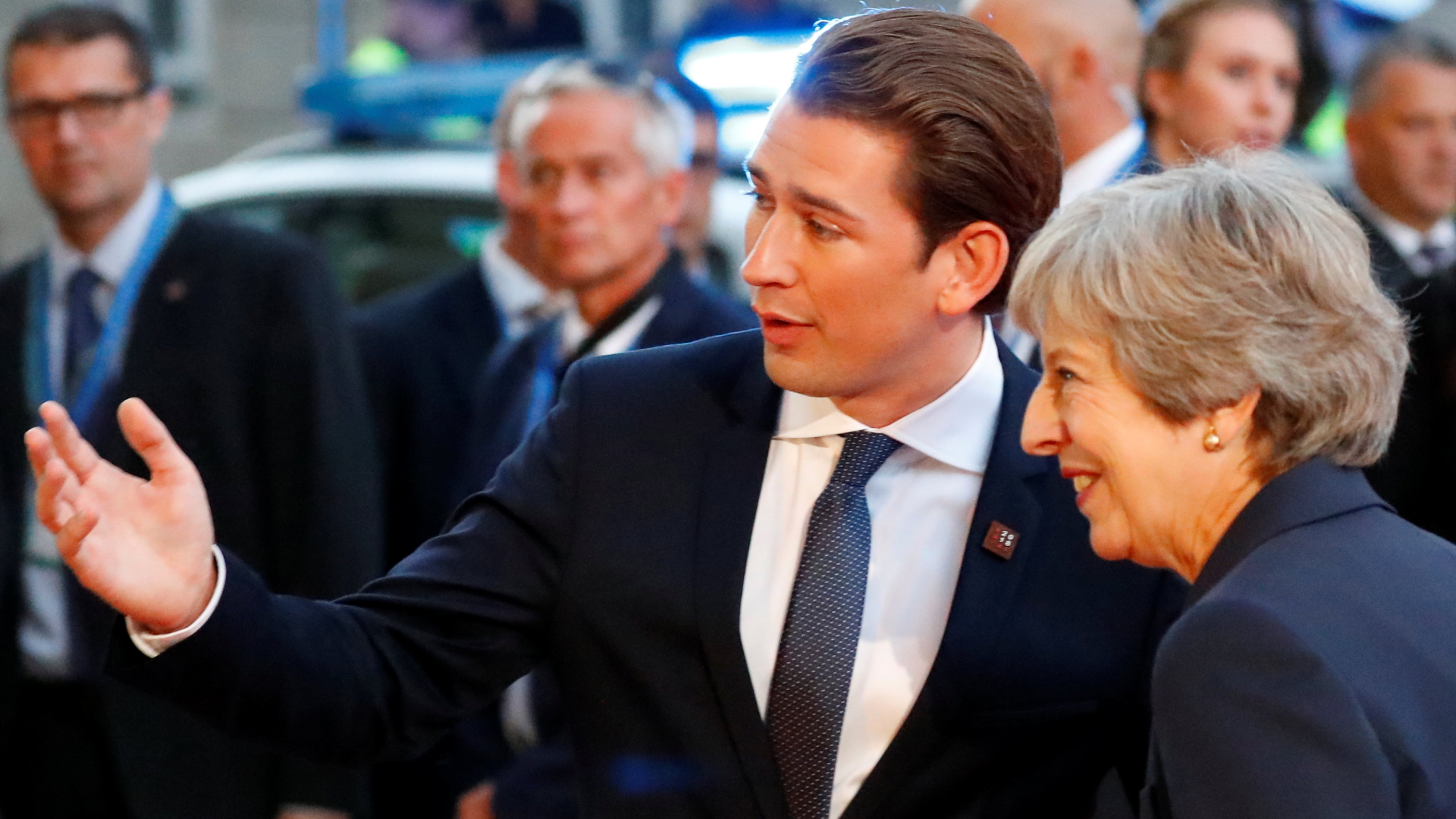 Großbritanniens Premierministerin Theresa May und Österreichs Kanzler Sebastian Kurz beim EU-Gipfel in Salzburg  | REUTERS