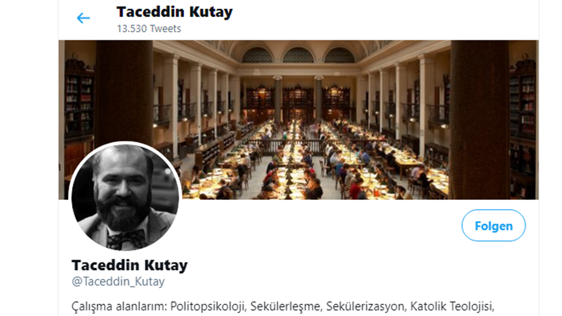 Twitter-Account von Taceddin Kutay | Twitter-Account Taceddin Kutay
