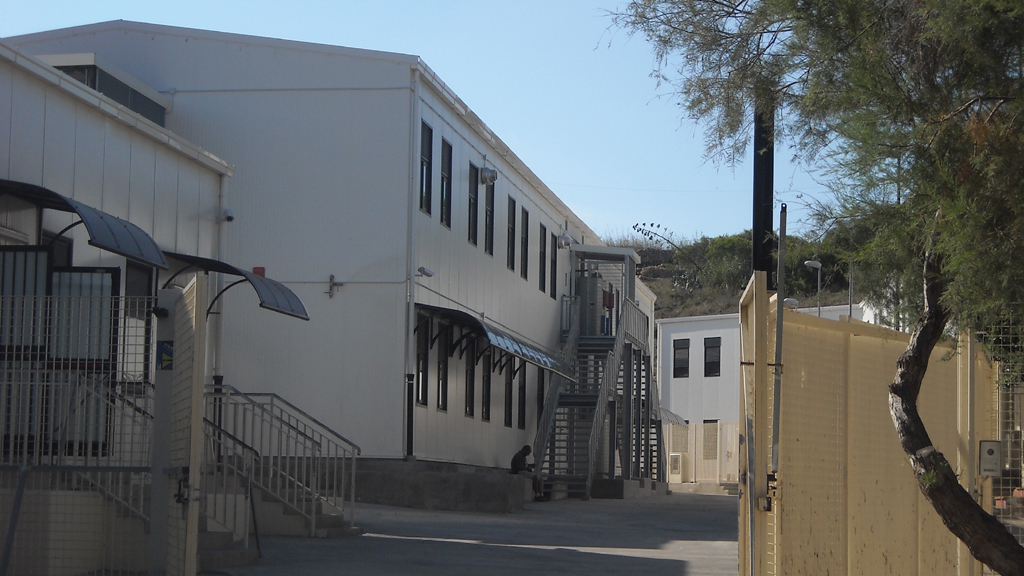Hauptgebäude des Lagers auf Lampedusa