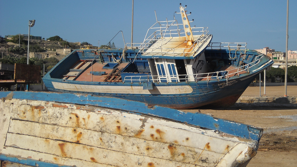 Schiffswracks auf Lampedusa