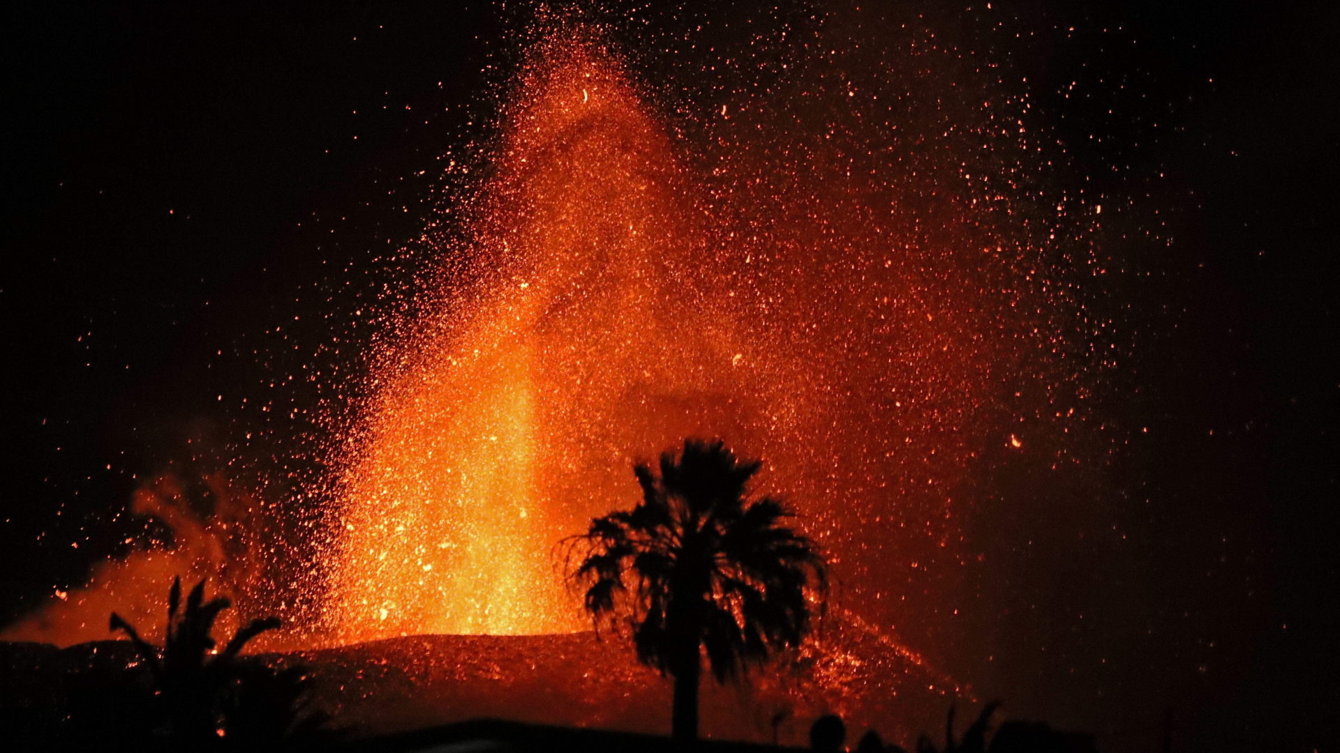 Auf La Palma spuckt ein Vulkan Anfang November Lava. | EPA