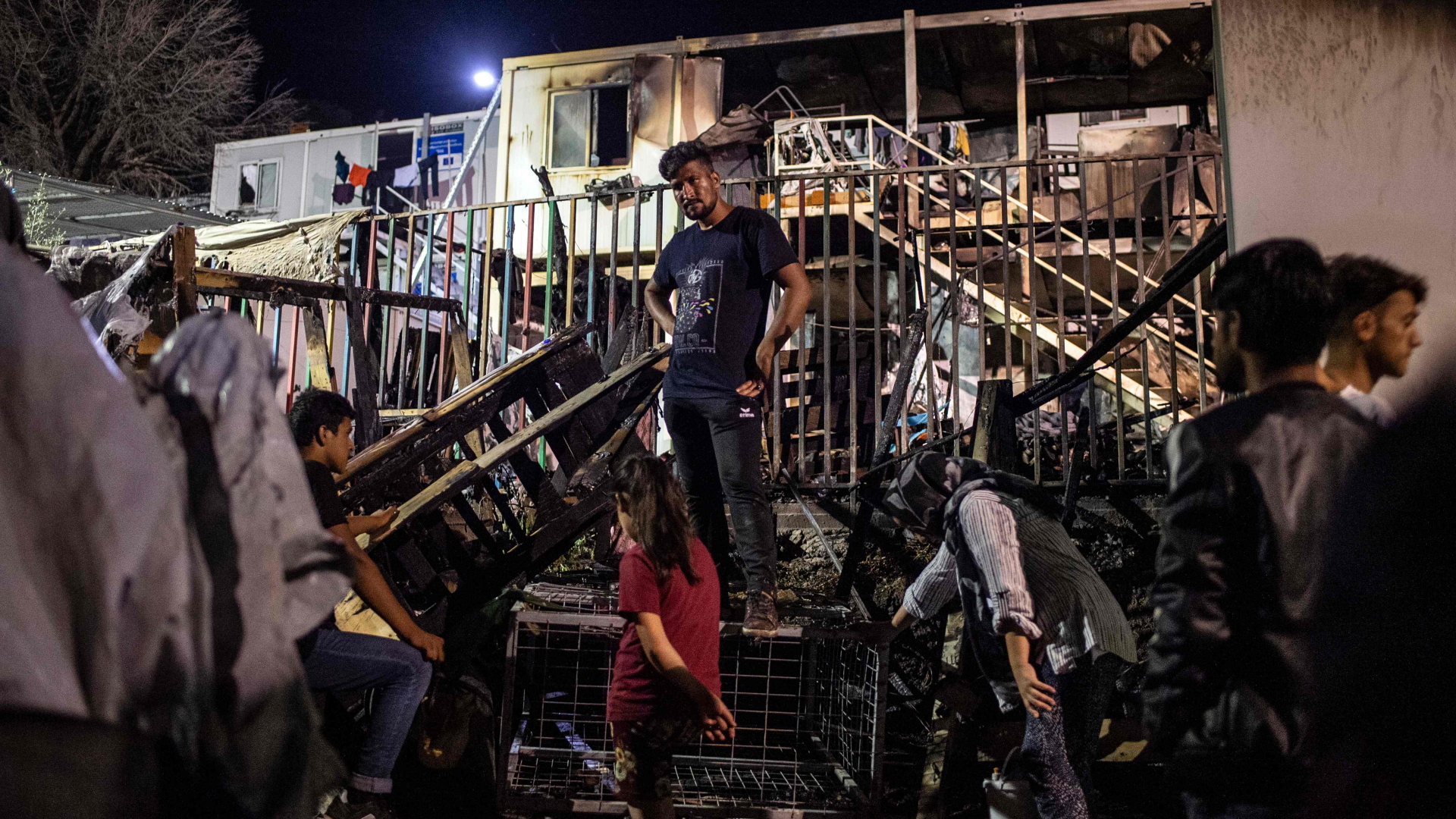 Brände im Flüchtlingslager Moria auf der griechischen Insel Lesbos.  | AFP