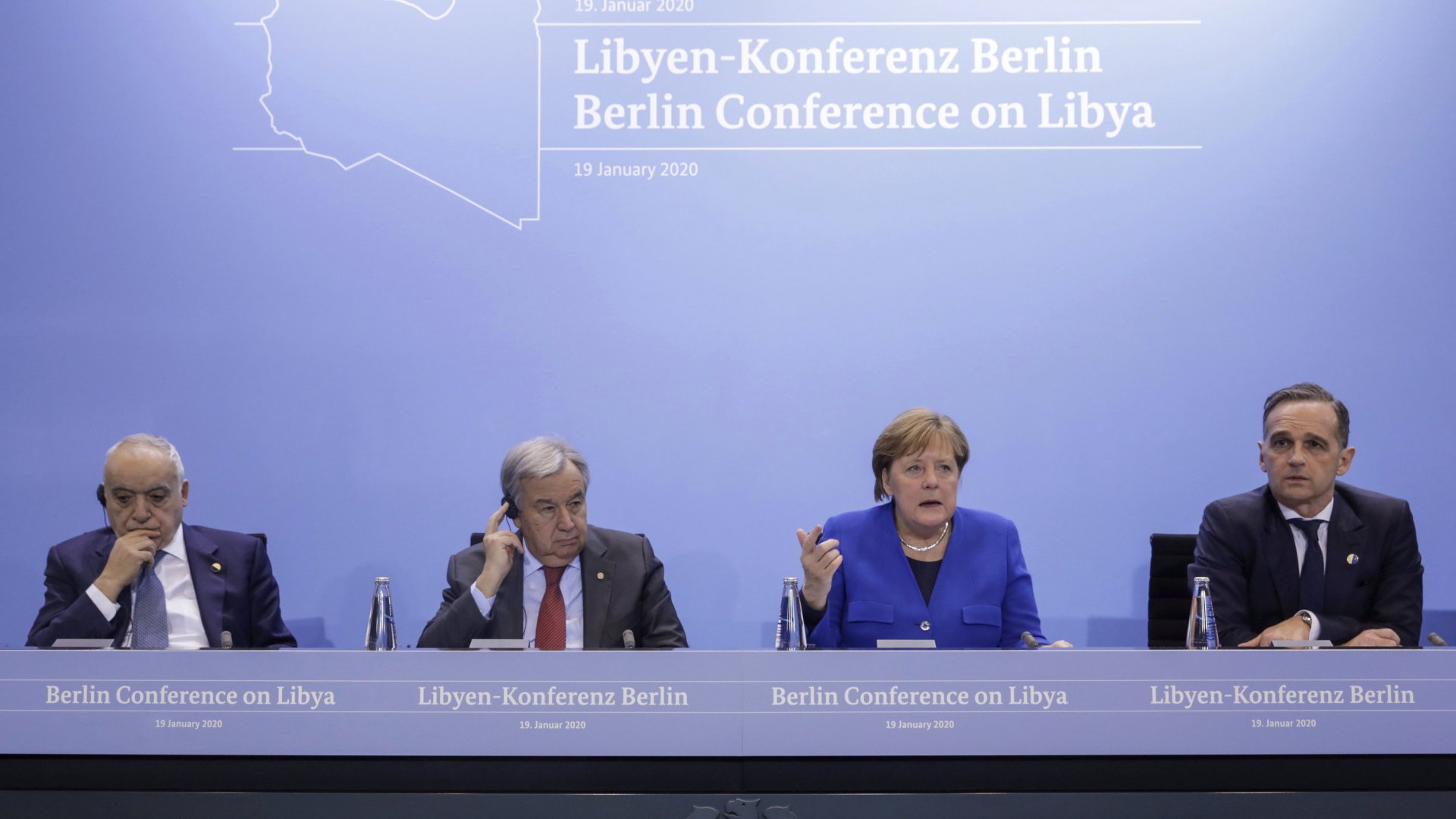 Pressekonferenz nach dem Libyen-Gipfel in Berlin | AP