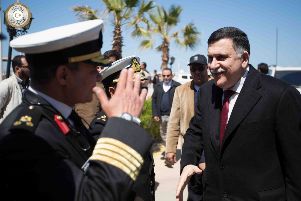 Ministerpräsident Sarradsch in Tripolis