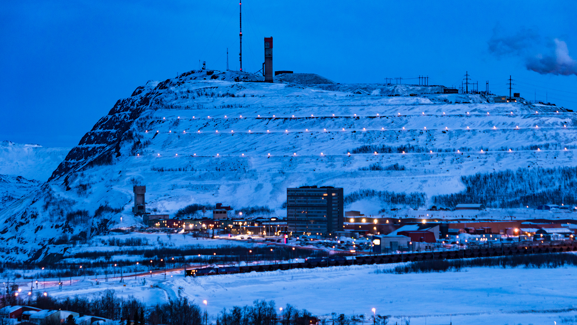 Die Eisenmine des staatlichen schwedischen Bergbauunternehmens LKAB in Kiruna (Schweden). | picture alliance / Alexander Far