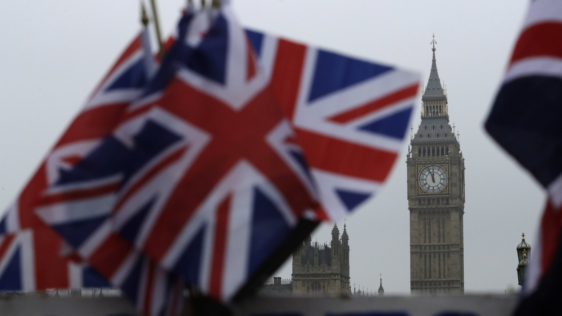 Großbritannien-Flaggen und der Big Ben