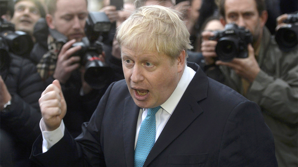 Londons Bürgermeister Boris Johnson verkündet der Presse seine Entscheidung, für den sogenannten Brexit zu stimmen.