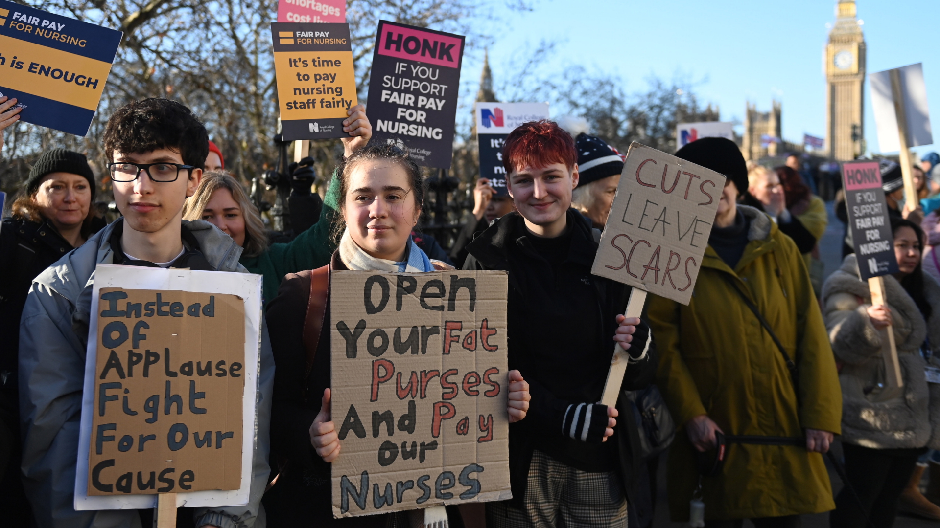 Pflegekräfte demonstrieren in London (21.12.2022) | EPA