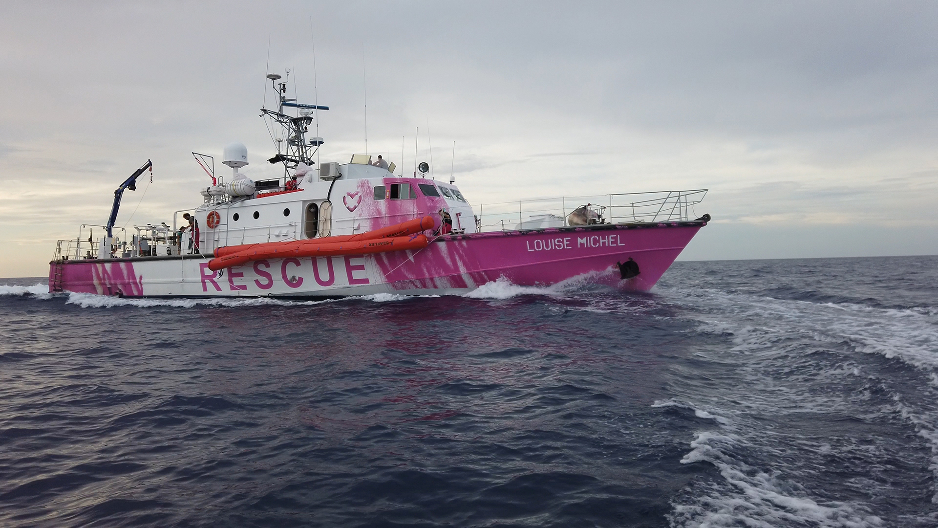 Das Rettungschiff "Louise Michel", gestiftet von Banksy | HANDOUT via REUTERS