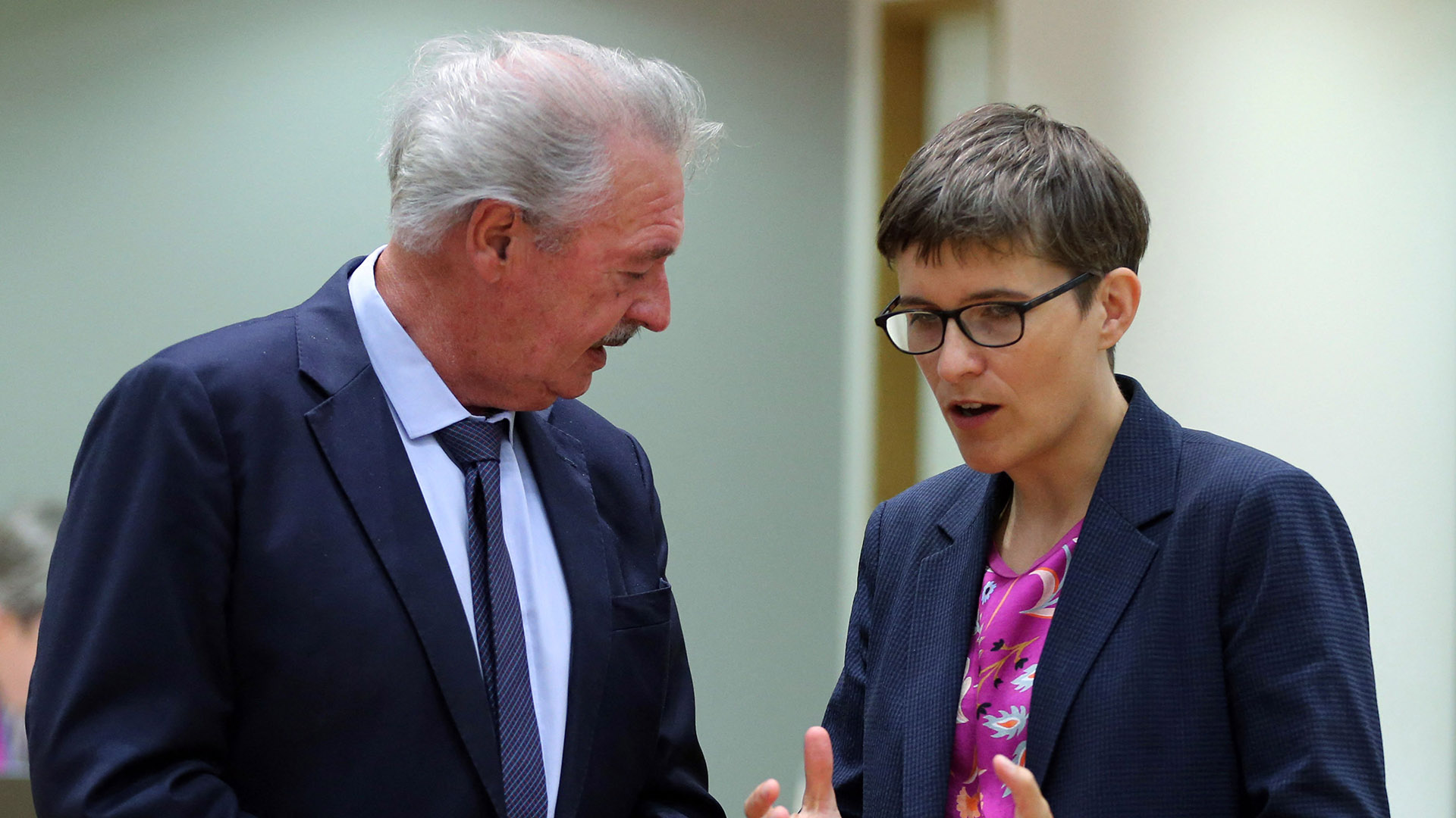 Jean Asselborn und Anna Lührmann bei Beratungen der EU-Staaten in Brüssel.  | AFP