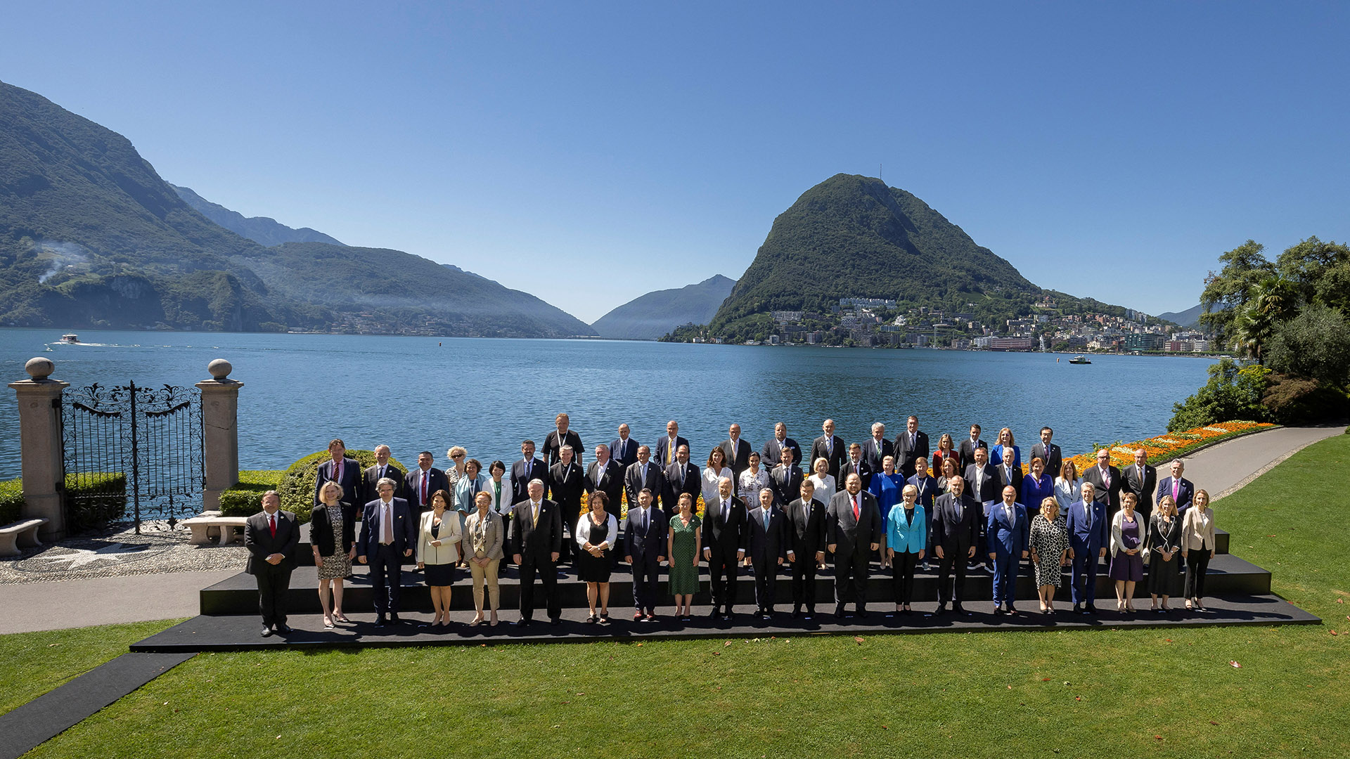 Die Teilnehmer der Wiederaufbaukonferenz der Ukraine in Lugano.