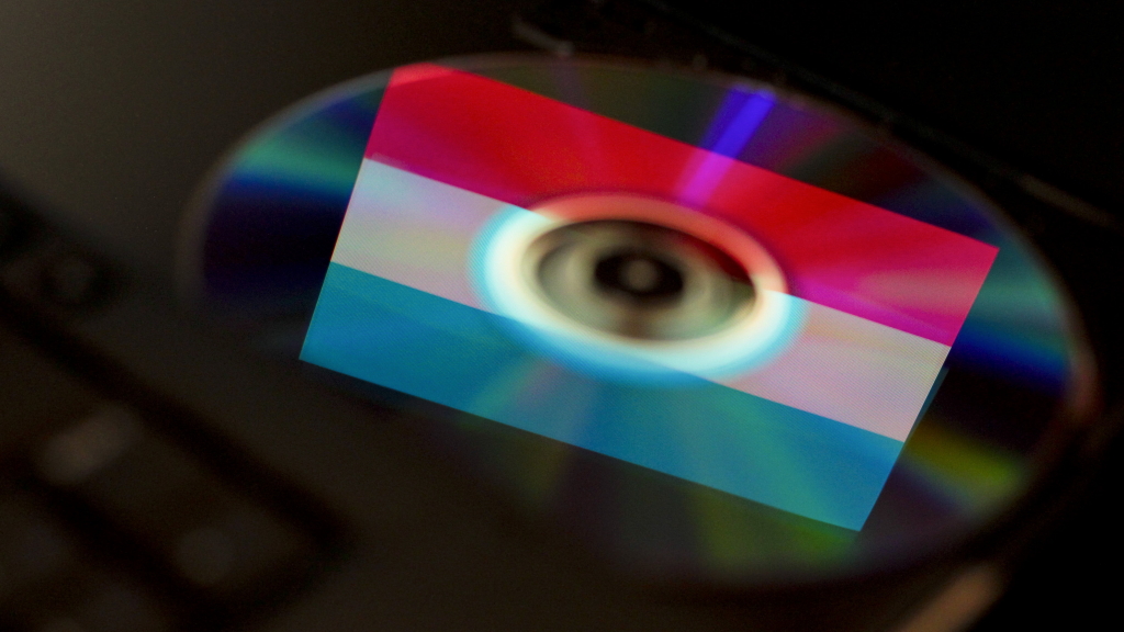 Eine Daten-CD mit der luxemburgischen Fahne. | null