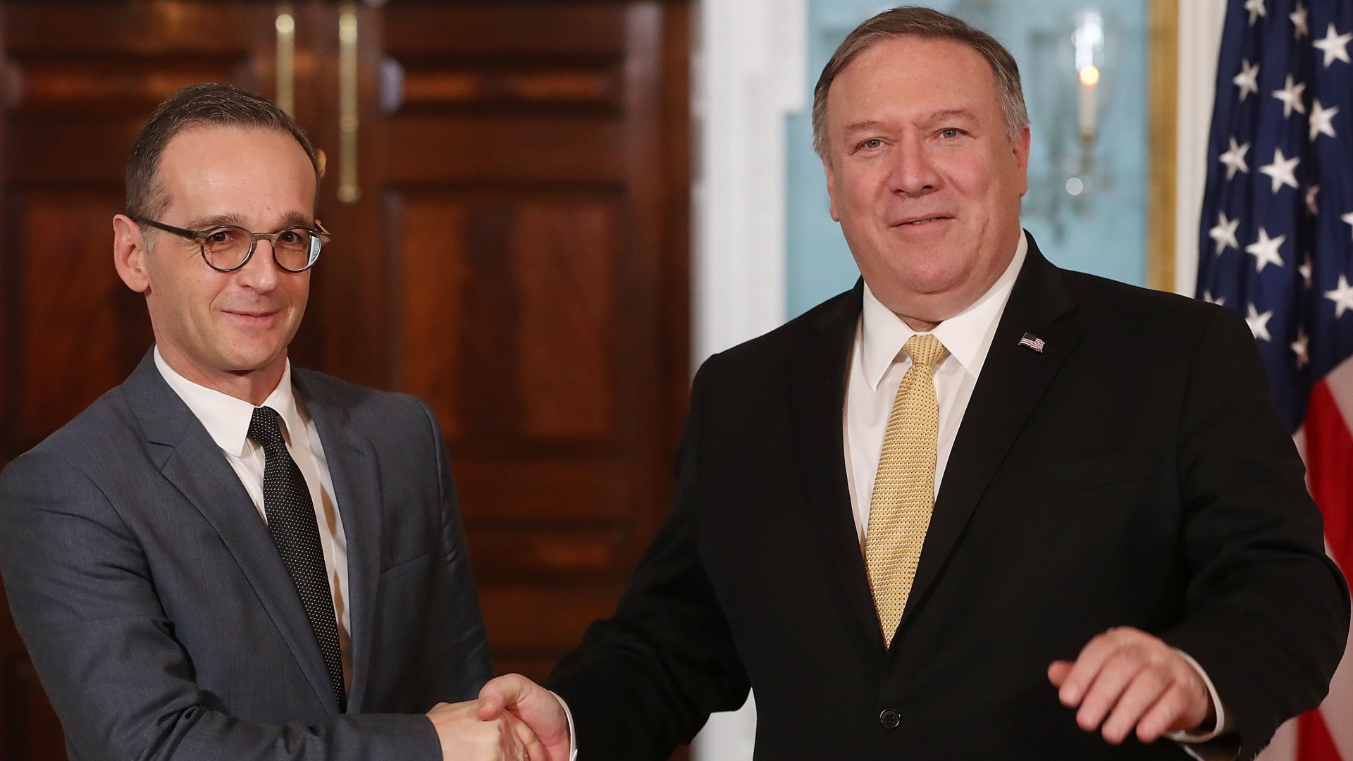Bundesaußenminister Heiko Maas und US-Außenminister Mike Pompeo | AFP