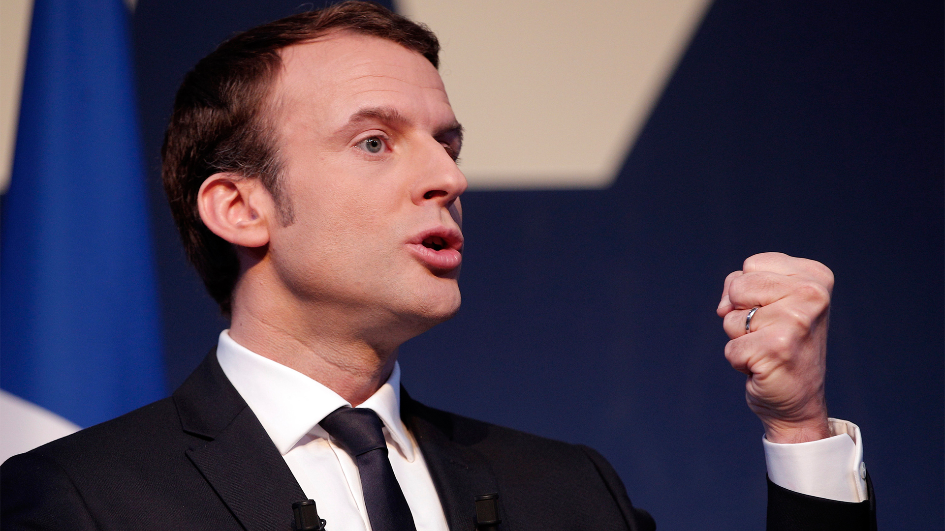 Emmanuel Macron, parteiloser Präsidentschaftskandidat in Frankreich | AP