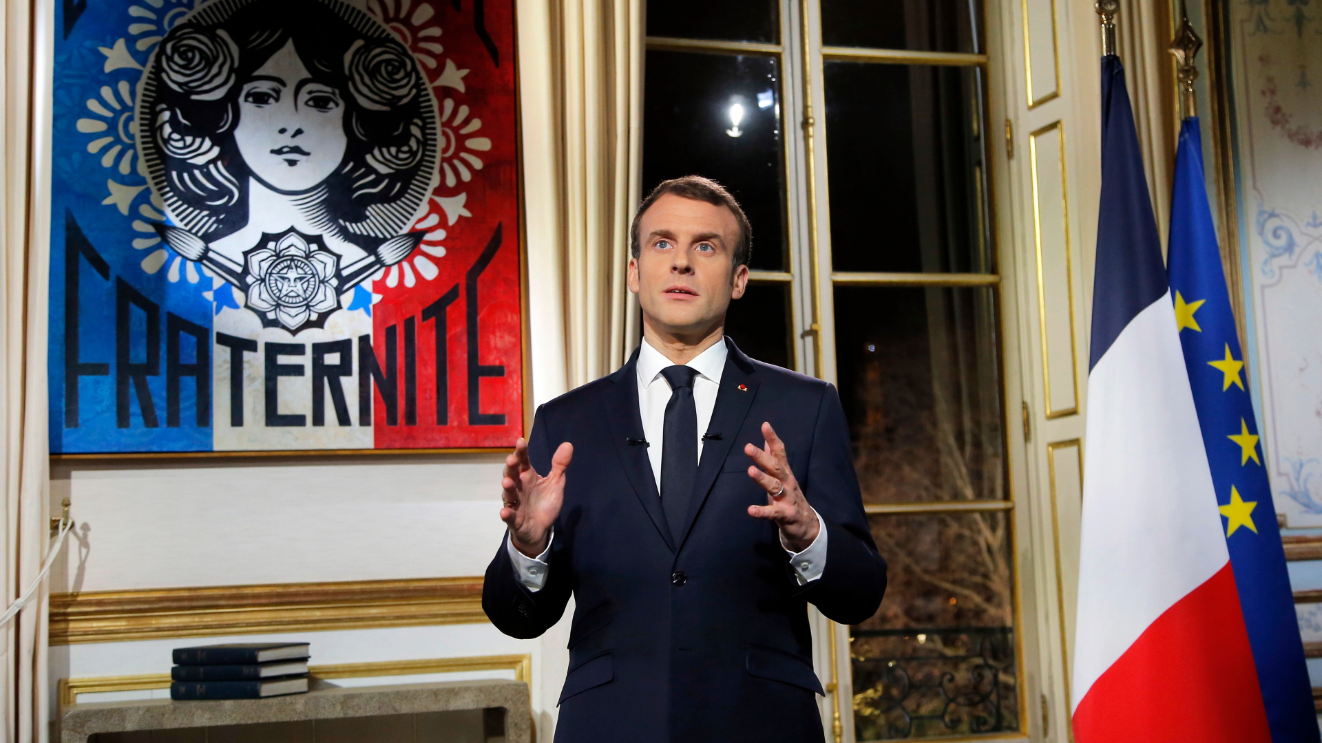Neujahrsansprache von Frankreichs Präsidenten Macron | Bildquelle: MICHEL EULER/POOL/EPA-EFE/REX