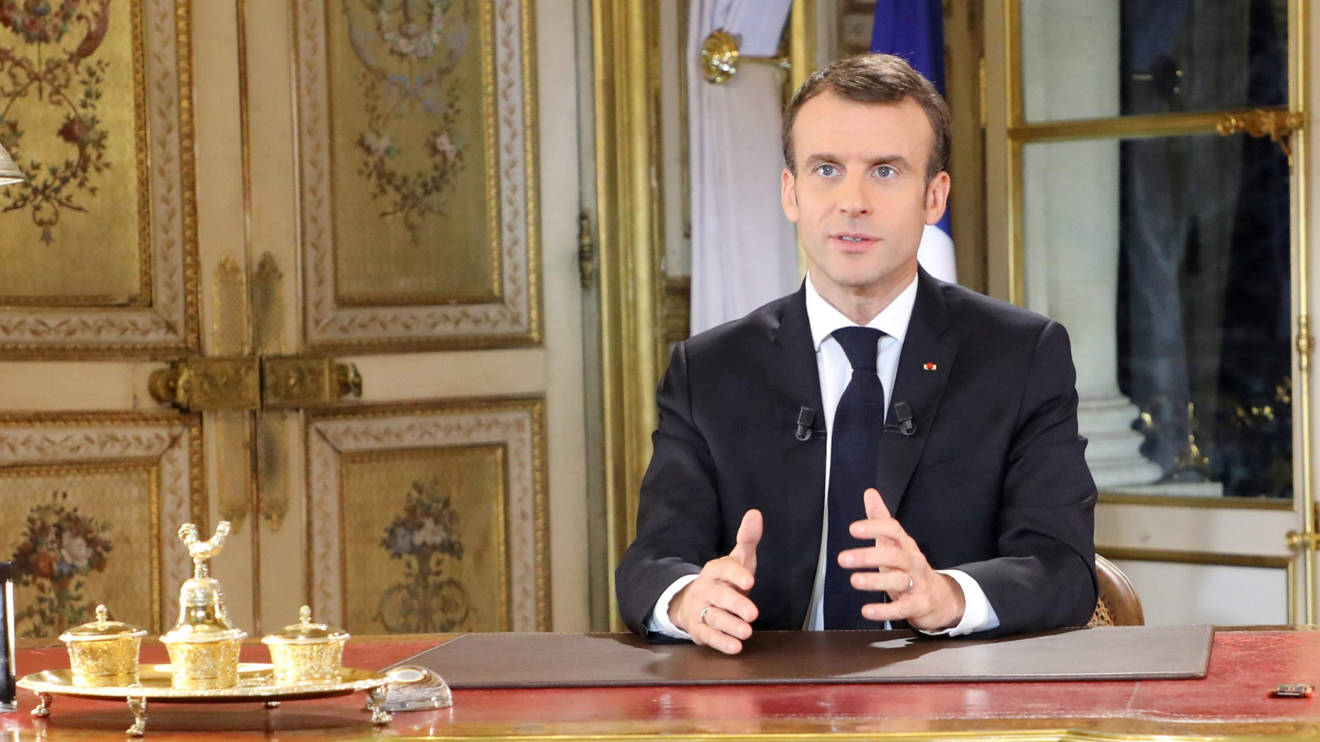 Fernsehansprache des französischen Präsidenten Macron | AFP