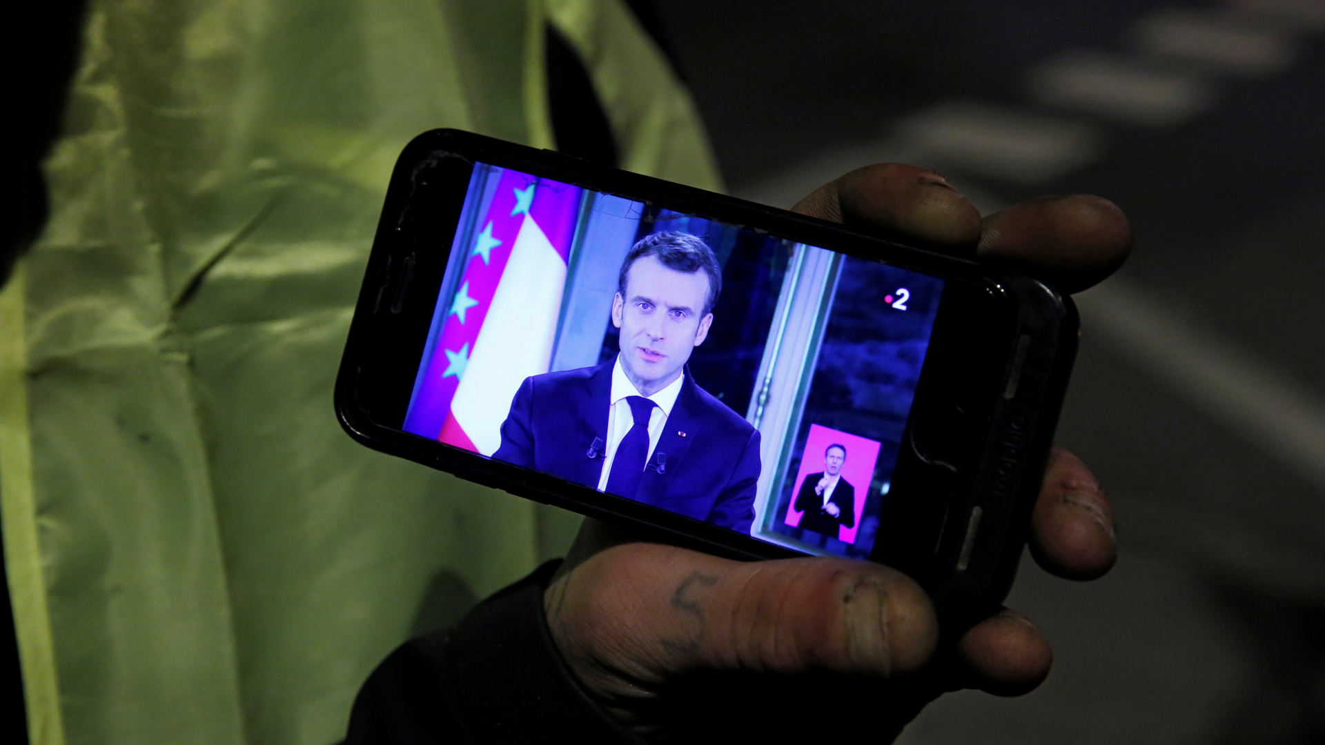 Fernsehansprache des französischen Präsidenten Macron | Bildquelle: REUTERS