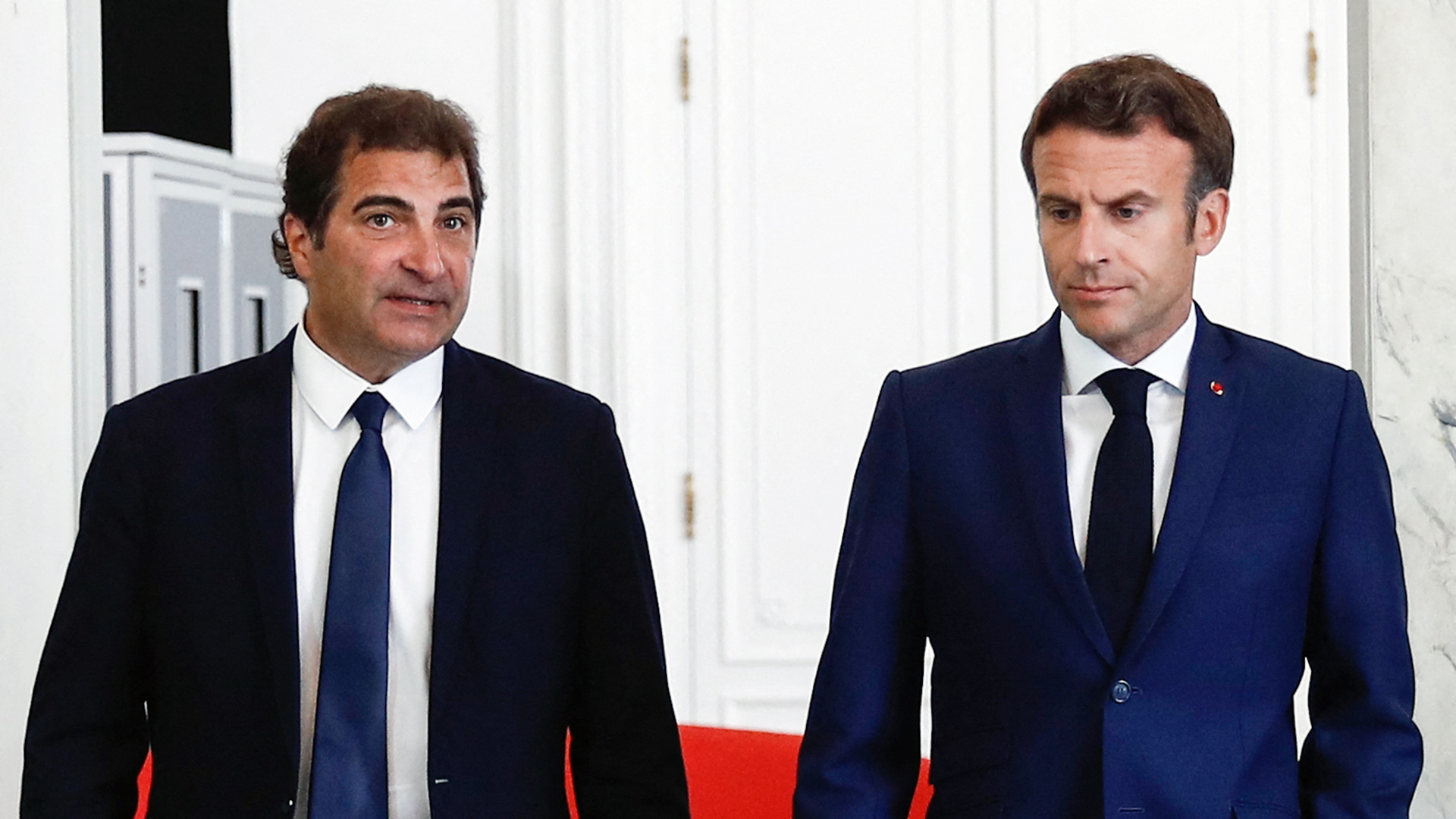 Emmanuel Macron (re.) und Christian Jacob | AFP