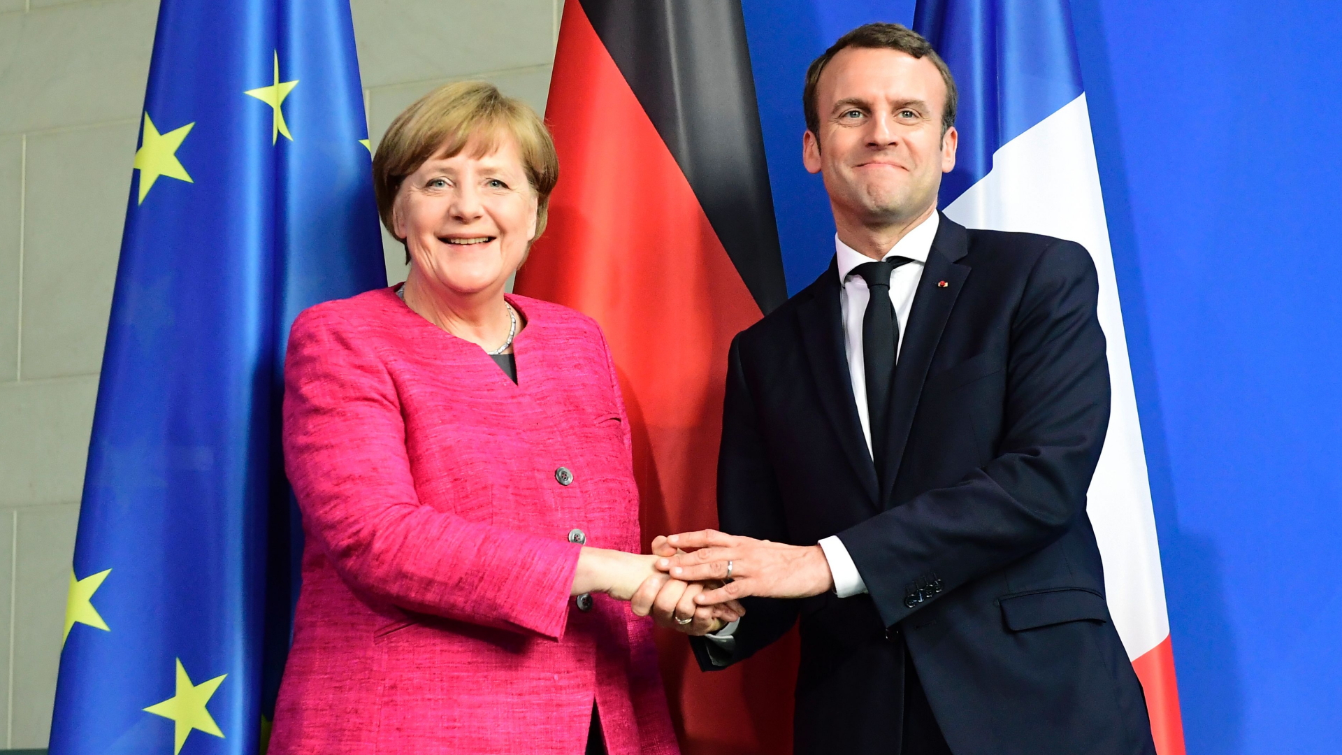 Emmanuel Macron und Angela Merkel | AFP