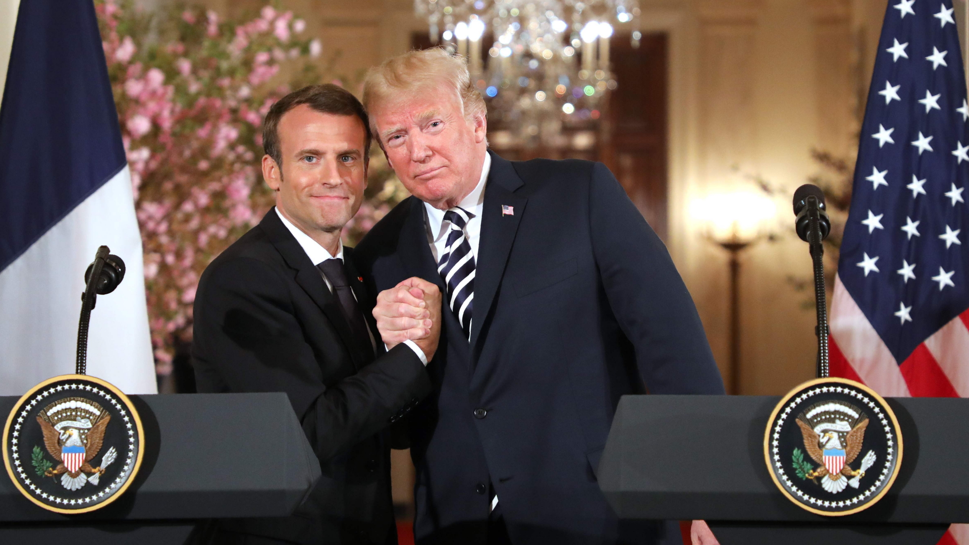 Präsidenten Macron und Trump | AFP