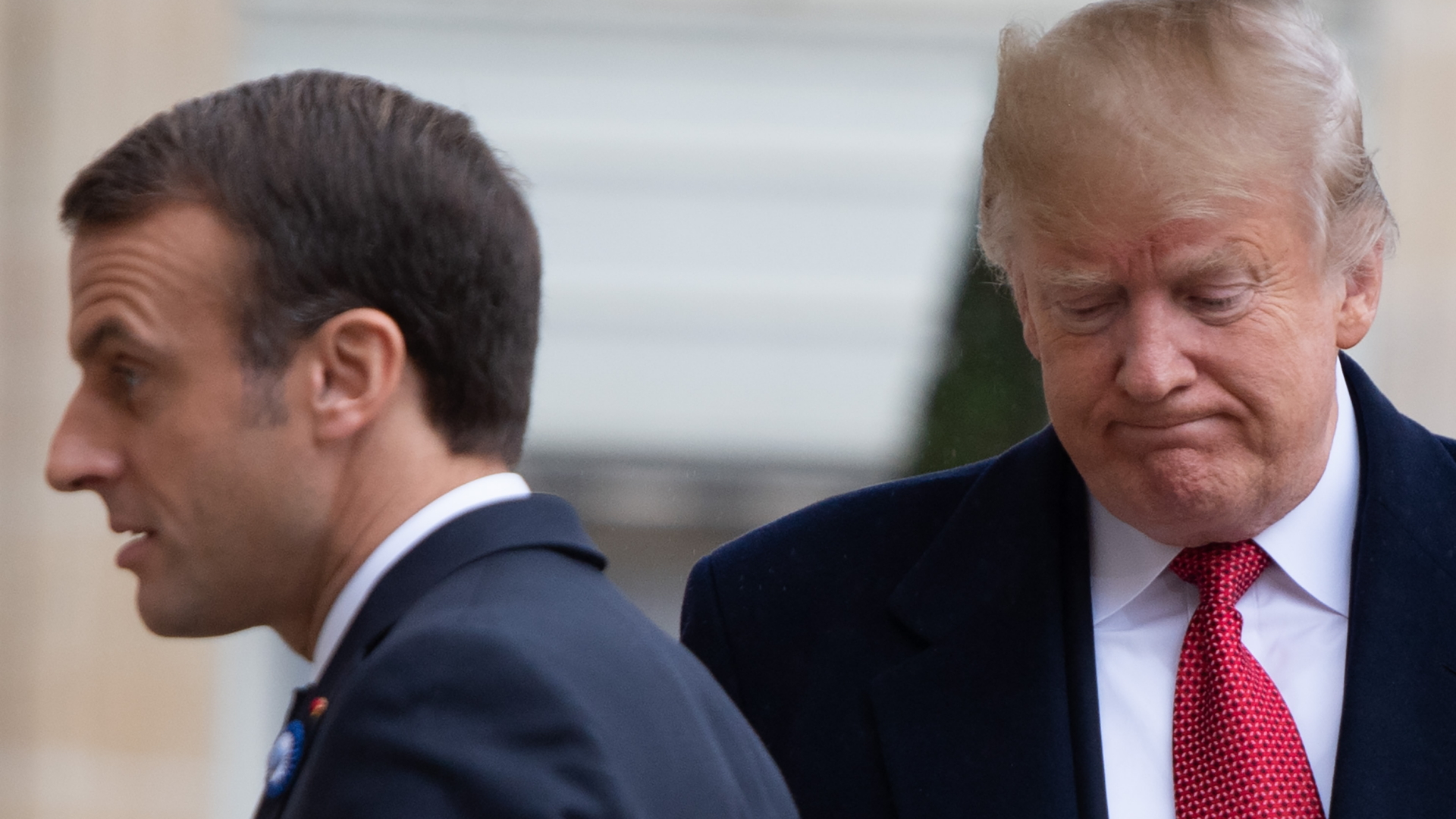 Frankreichs Präsident Macron bei einem Treffen mit US-Präsident Trump | AFP