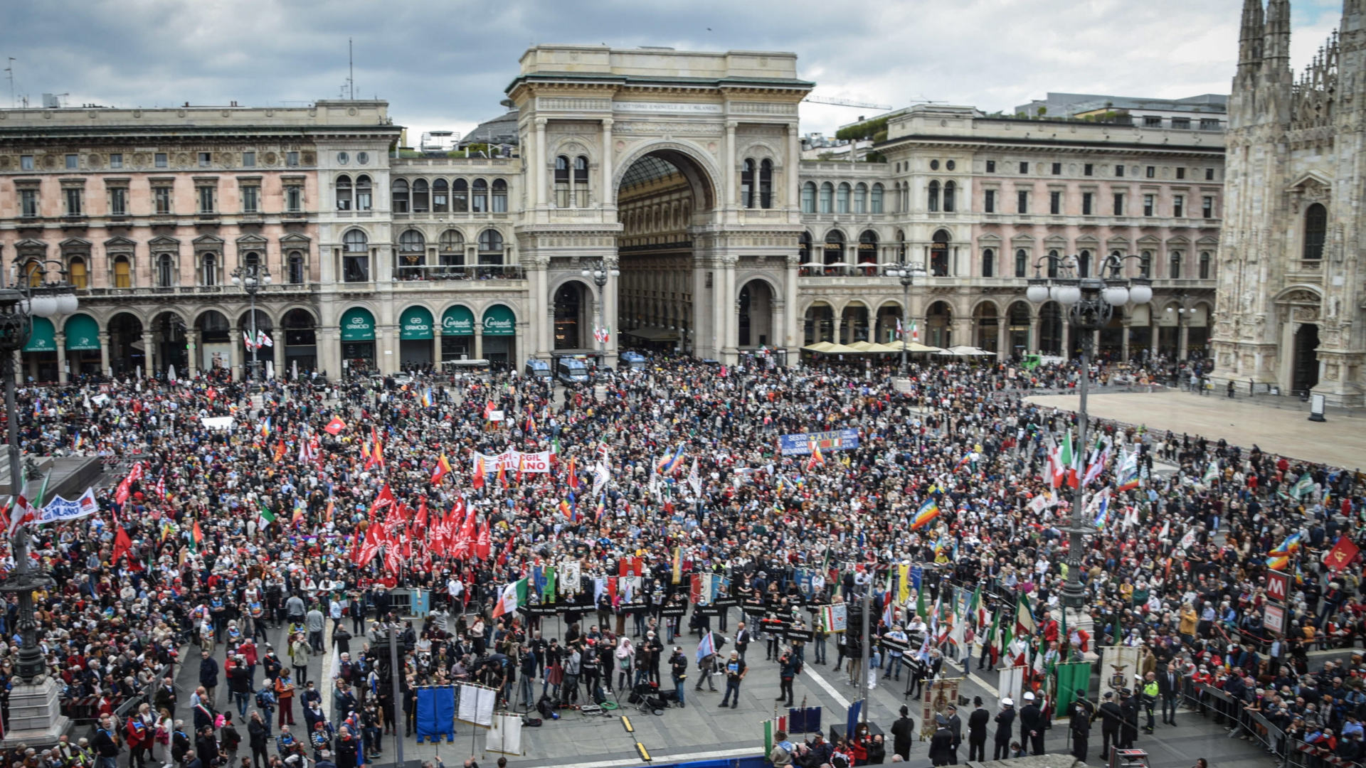 Demonstration in Mailand anlässlich des Freiheitstag zum Gedenken an die Aufstände gegen den Faschismus im Jahr 1945. | EPA