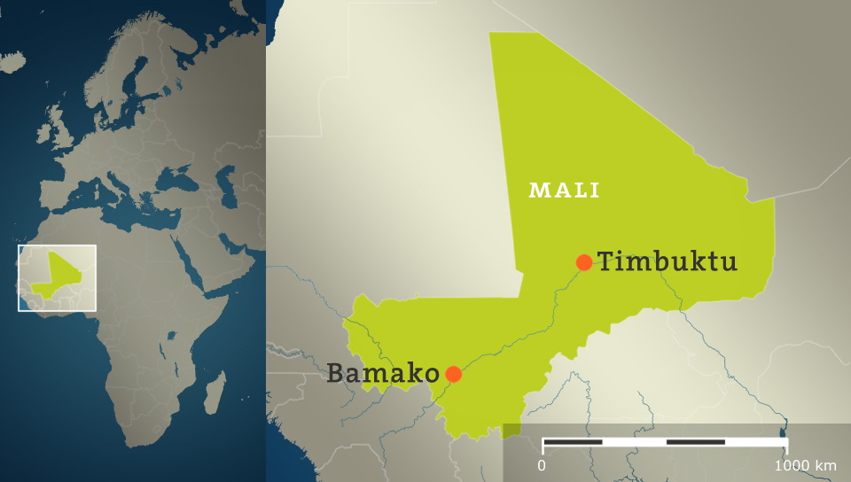 Karte Mali Bamako Timbuktu
