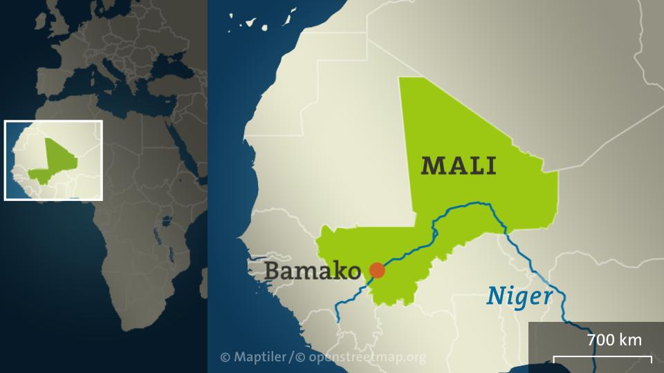 Mali mit der Hauptstadt Bamako