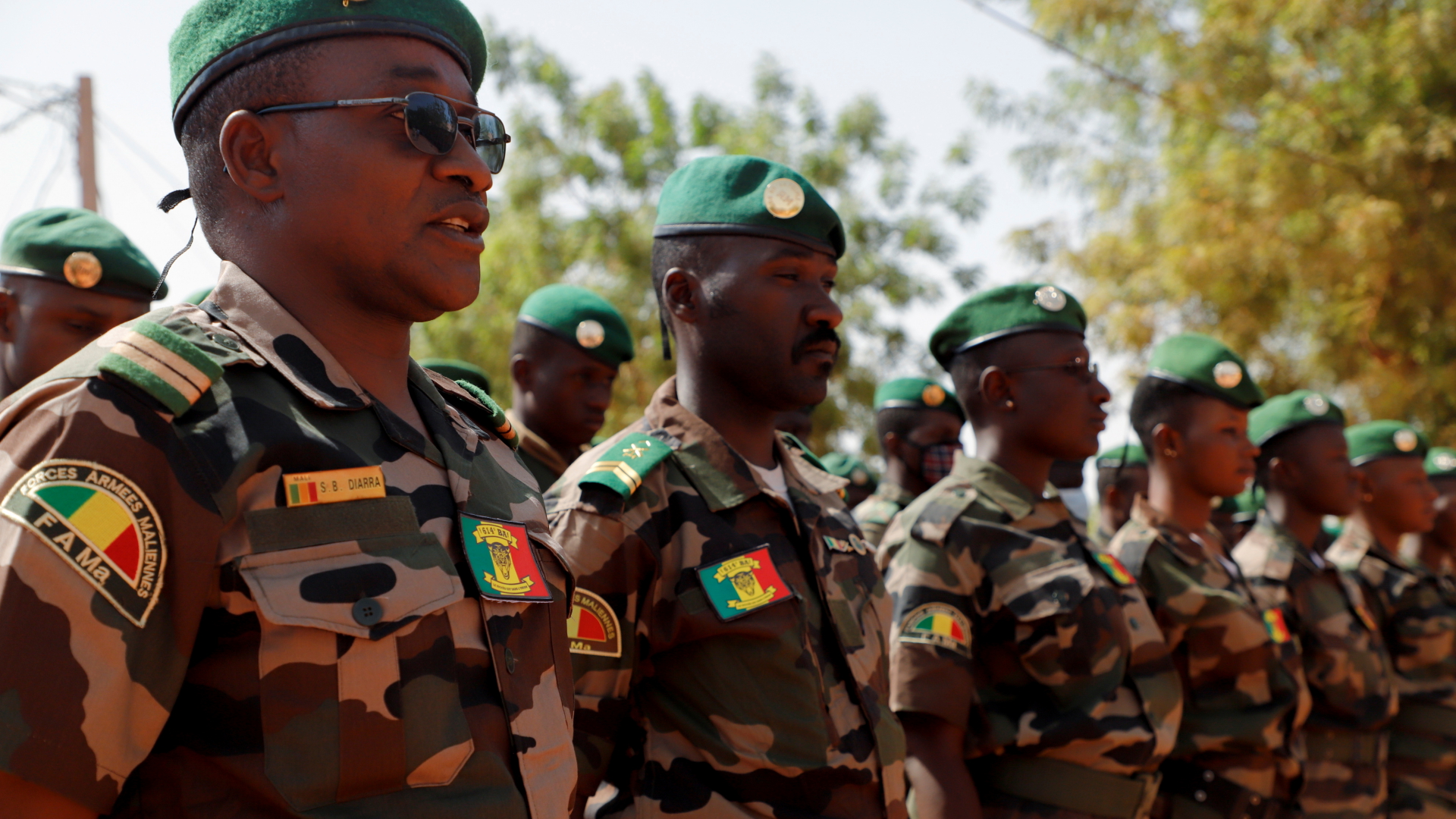 Soldaten der malischen Armee, die an der EUTM-Ausbildungsmission teilnehmen (Foto vom 25.05.2021).