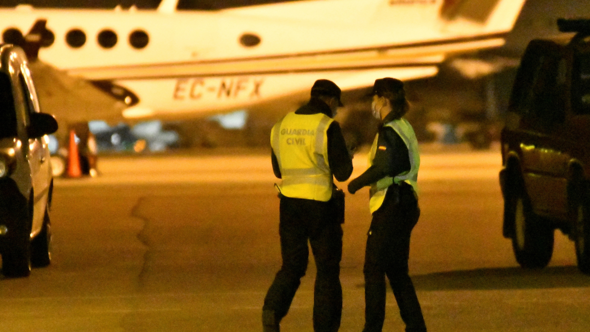Spanische Polizisten am Flughafen von Palma de Mallorca | EPA
