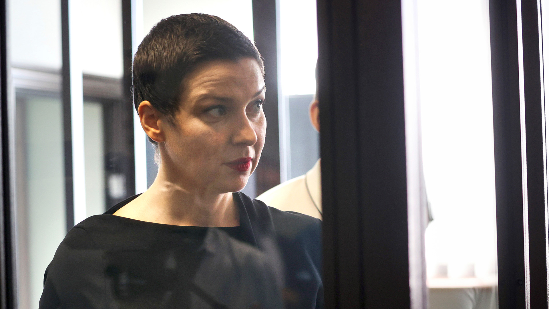 Maria Kolesnikowa während einer Gerichtsverhandlung (Archivbild: 04.08.2021) | dpa