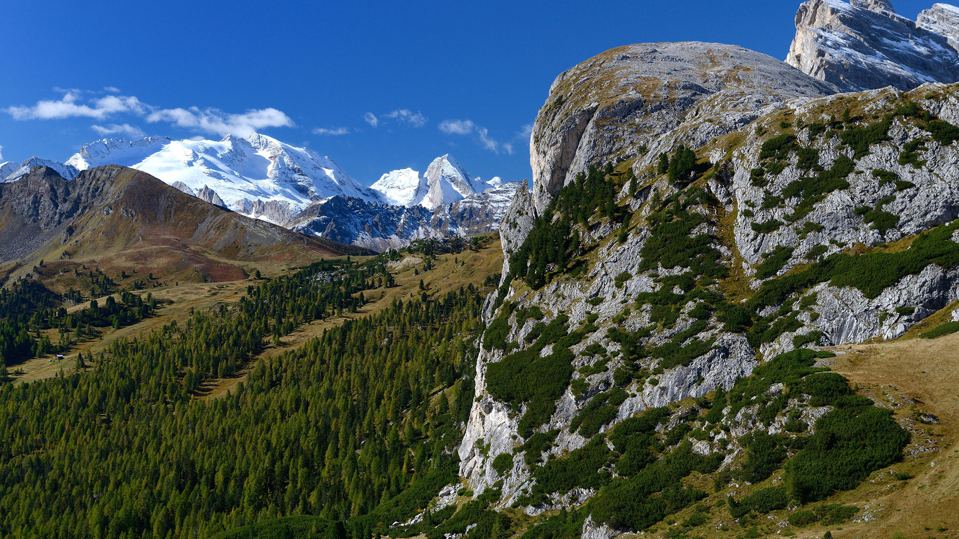 Die Marmolata-Gruppe gesehen vom Valparola-Pass, in den Dolomiten, Italien (Archivbild aus Dezember 2016) | picture alliance / imageBROKER