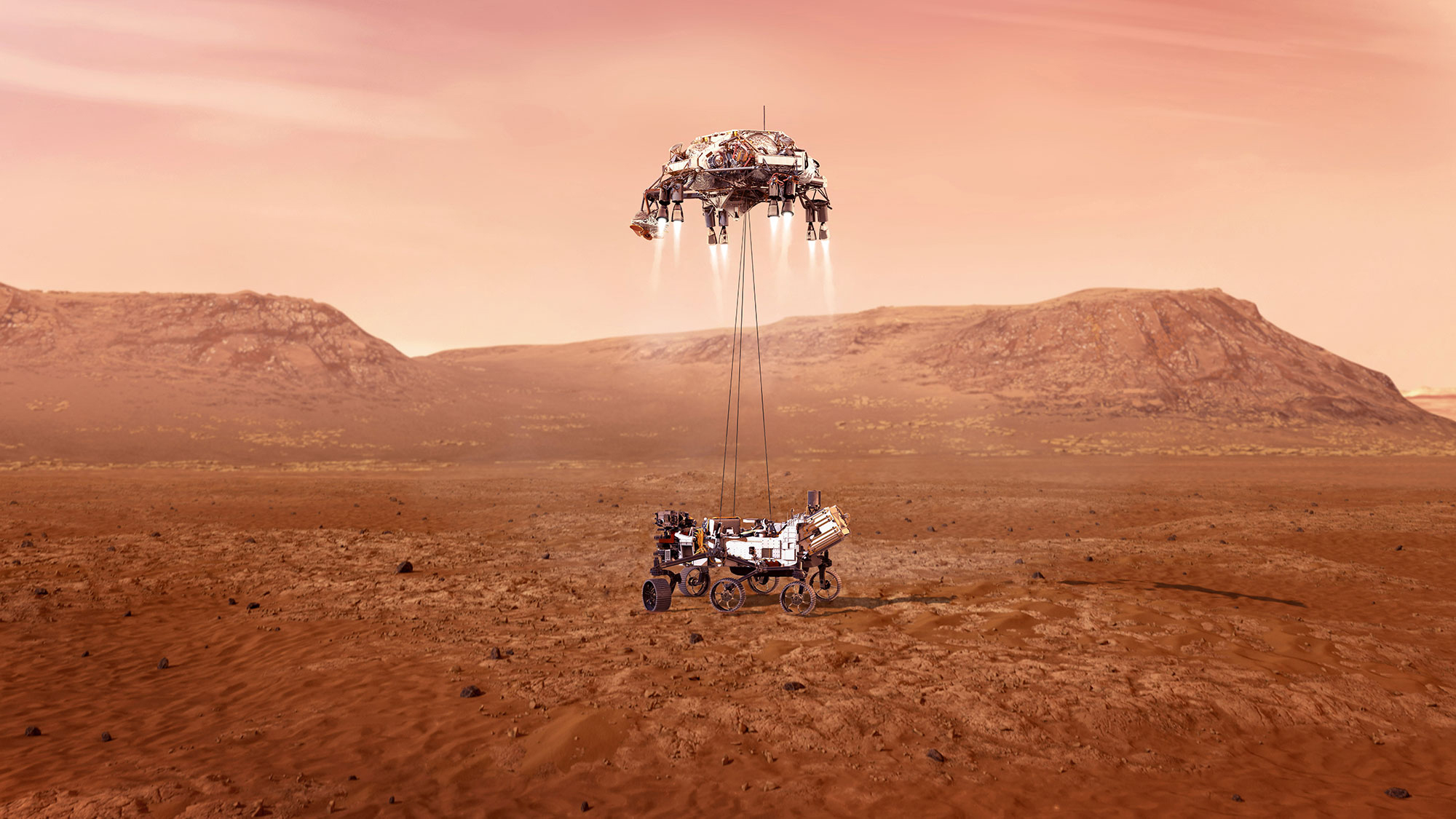 Landung der Mars-Sonde "Preseverance"  | picture alliance/dpa/NASA