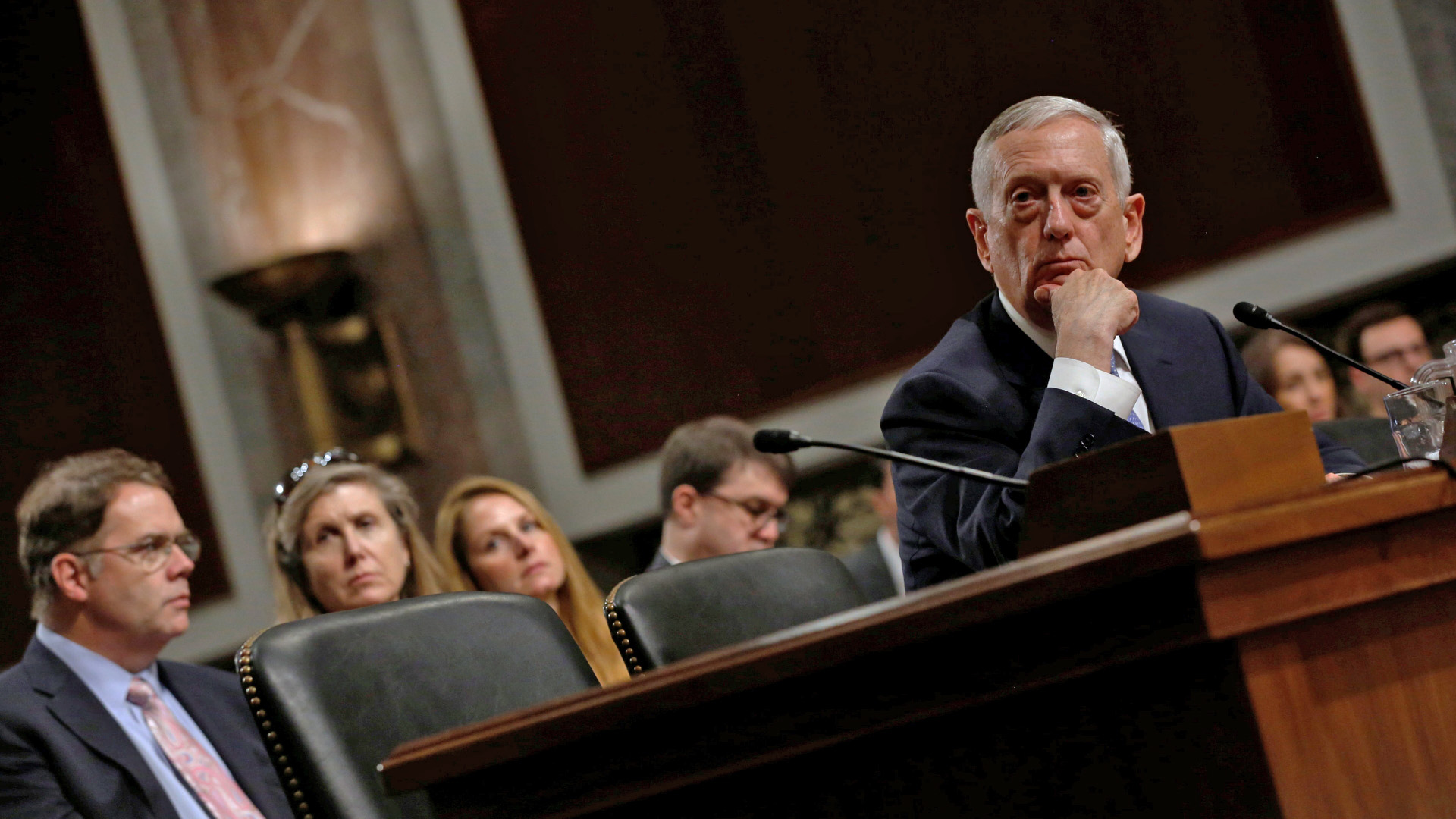 James Mattis bei seiner Anhörung im US-Senat. | REUTERS