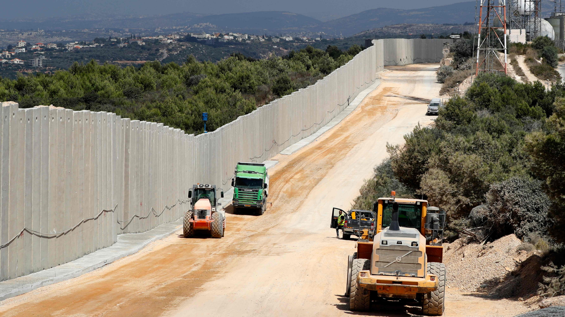 Die Grenzmauer zwischen Israel und Libanon. | AFP