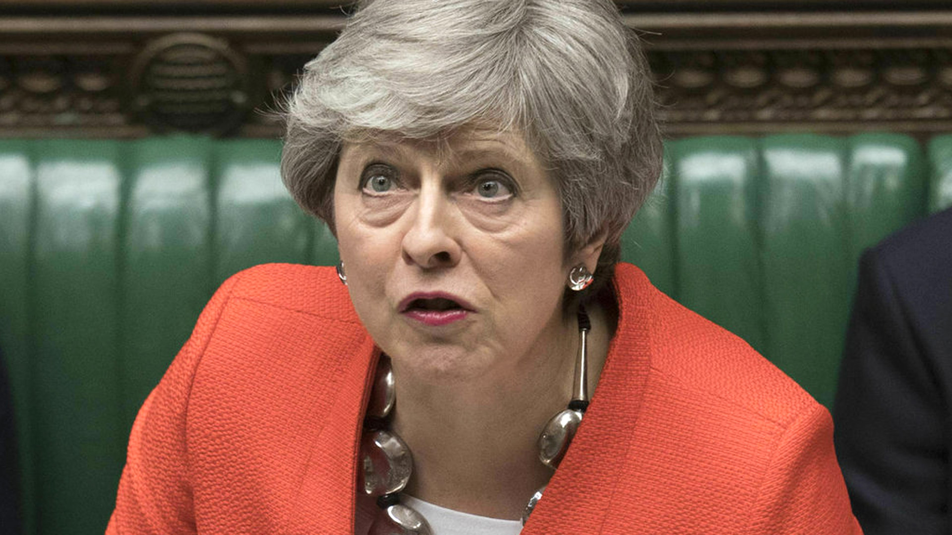 Premierministern Theresa May im britischen Unterhaus