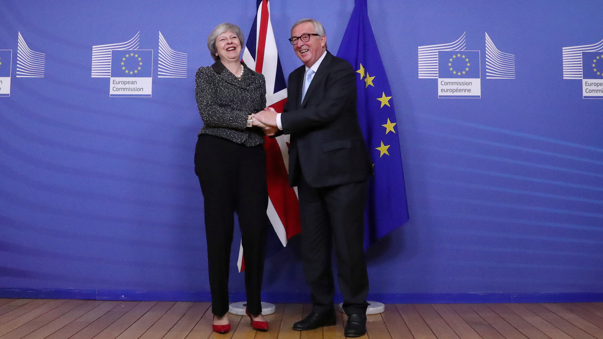 May und Juncker bei einem Treffen Mitte Dezember | REUTERS