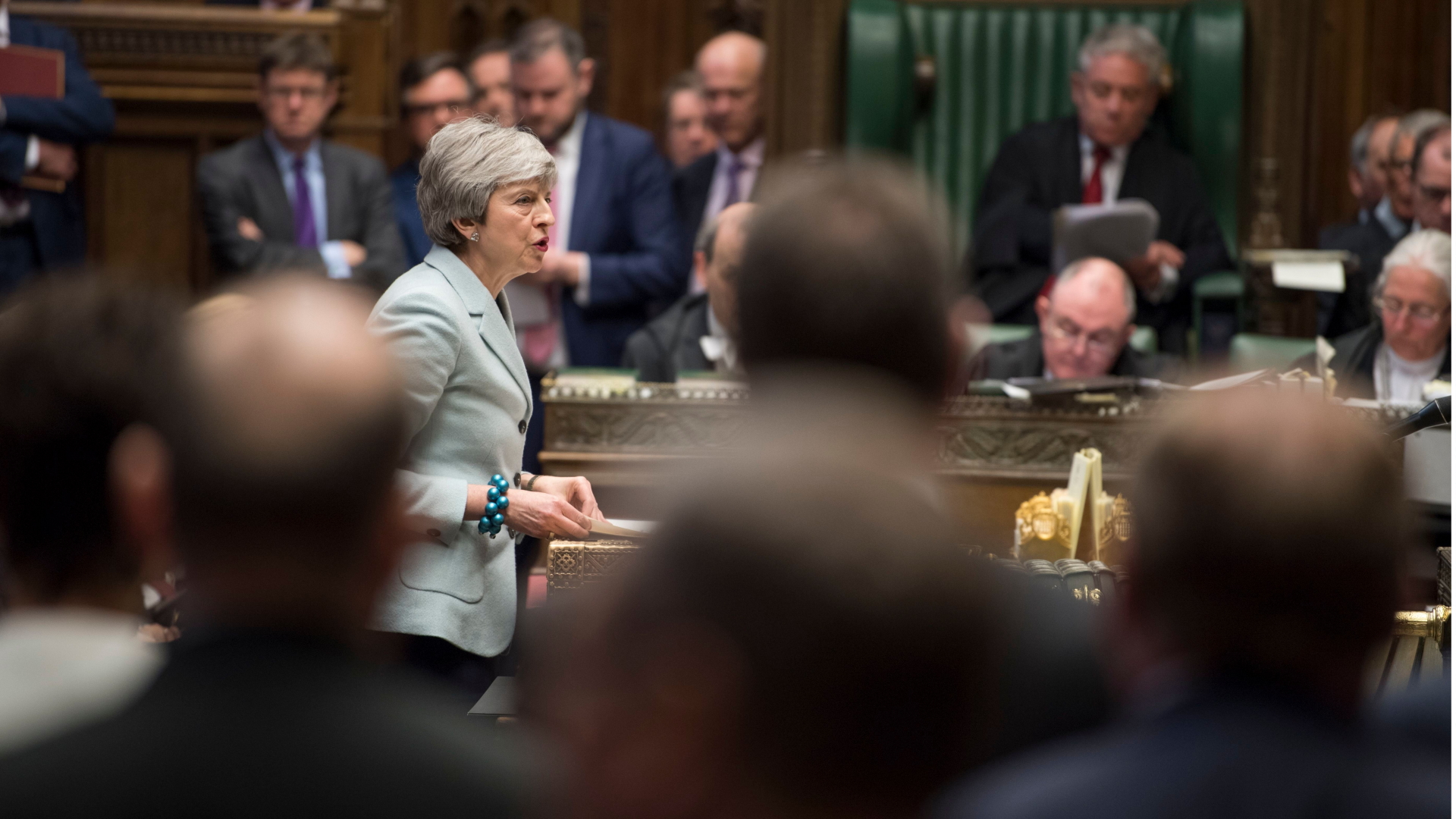 Die britische Premierministerin Theresa May im Londoner Parlament. | MARK DUFFY/UK PARLIAMENT/HANDOUT